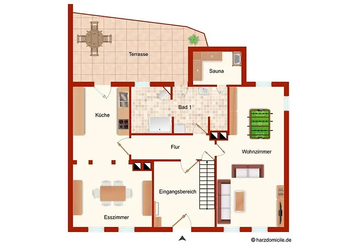 Tatil Evi Lauwenhaus Mit Sauna Und Eingezaeunten Garten Braunlage